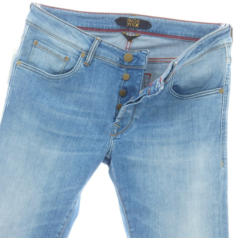 【新品】インコテックス ブルーディヴィジョン INCOTEX BLUE DIVISION ストレッチ タイトテーパードデニムパンツ ジーンズ ライトブルー【 31 】【 状態ランクN 】【 メンズ 】