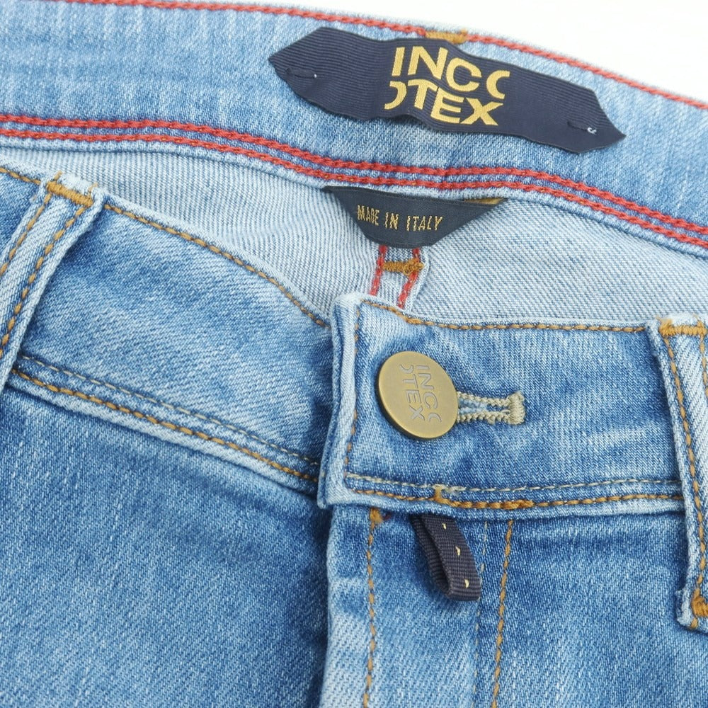 【新品】インコテックス ブルーディヴィジョン INCOTEX BLUE DIVISION ストレッチ タイトテーパードデニムパンツ ジーンズ ライトブルー【 31 】【 状態ランクN 】【 メンズ 】