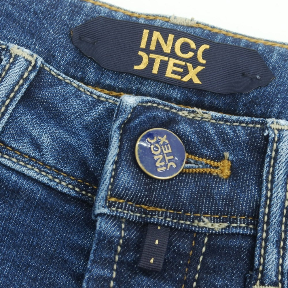 【新品】インコテックス ブルーディヴィジョン INCOTEX BLUE DIVISION スラントポケット ストレッチ タイトテーパードデニムパンツ ジーンズ ネイビー【 33 】【 状態ランクN 】【 メンズ 】