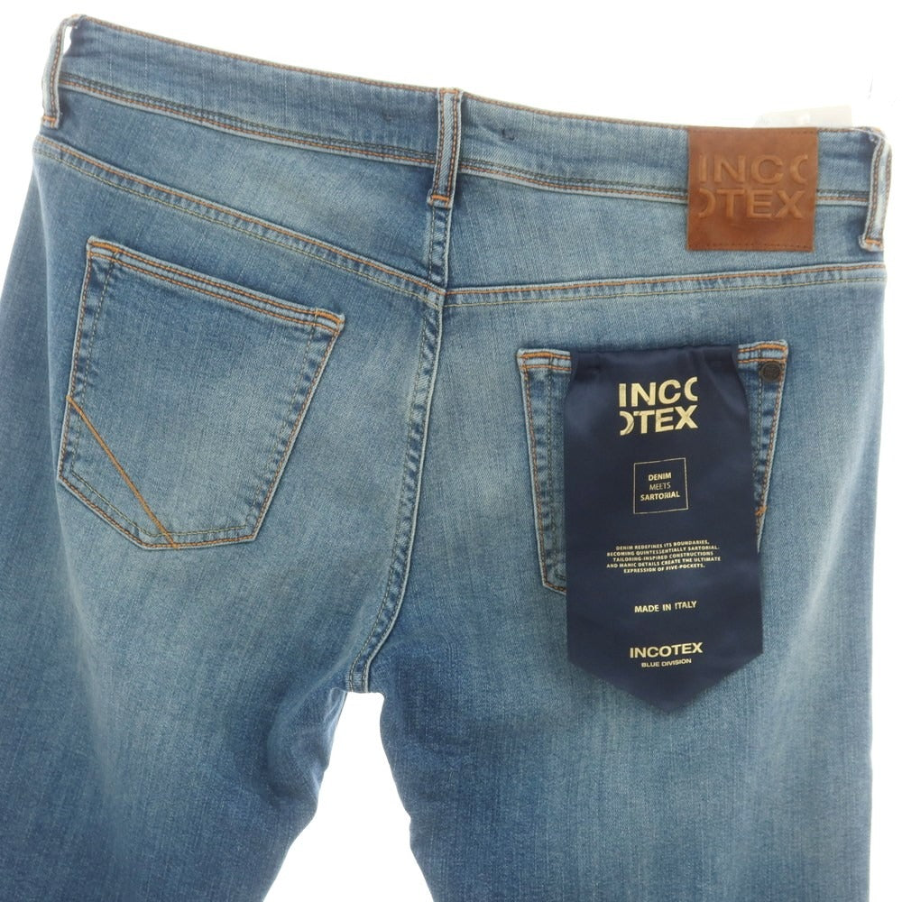 【新品アウトレット】インコテックス ブルーディヴィジョン INCOTEX BLUE DIVISION ストレッチ タイトテーパードデニムパンツ ジーンズ ブルー【 33 】【 状態ランクN- 】【 メンズ 】