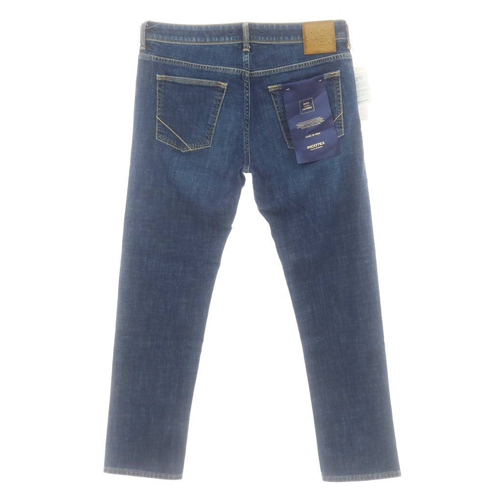 【新品】インコテックス ブルーディヴィジョン INCOTEX BLUE DIVISION ストレッチ タイトテーパードデニムパンツ ジーンズ ネイビー【 32 】【 状態ランクN 】【 メンズ 】