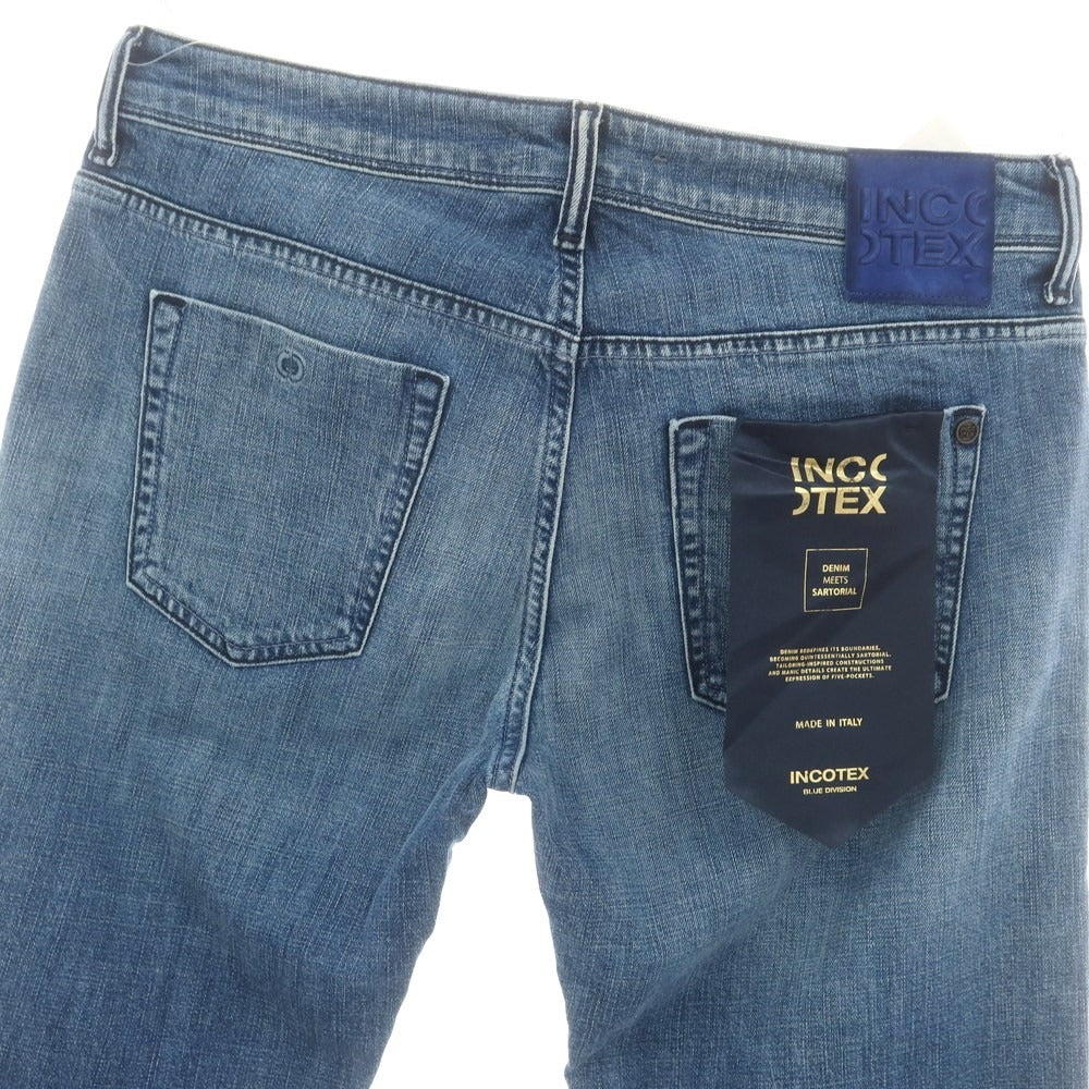 【新品アウトレット】インコテックス ブルーディヴィジョン INCOTEX BLUE DIVISION ストレッチ タイトテーパードデニムパンツ ジーンズ ブルー【 33 】【 状態ランクN- 】【 メンズ 】