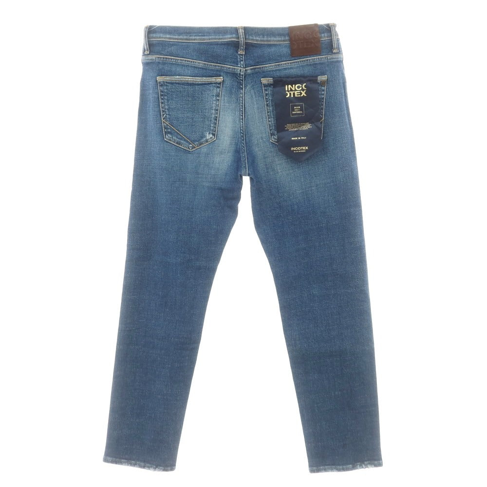 【新品アウトレット】インコテックス ブルーディヴィジョン INCOTEX BLUE DIVISION ストレッチ タイトテーパードデニムパンツ ジーンズ ブルー【 33 】【 状態ランクN- 】【 メンズ 】