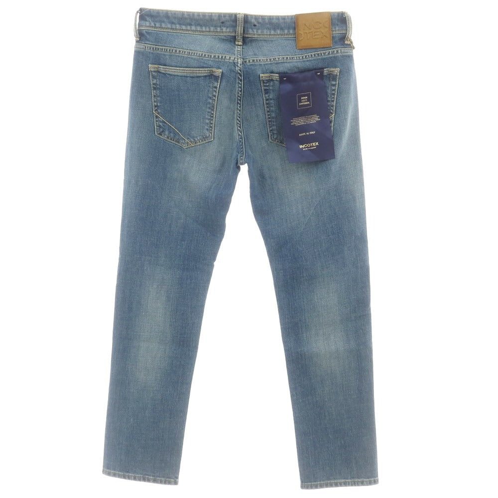 【新品】インコテックス ブルーディヴィジョン INCOTEX BLUE DIVISION ストレッチ タイトテーパードデニムパンツ ジーンズ ブルー【 30 】【 状態ランクN 】【 メンズ 】