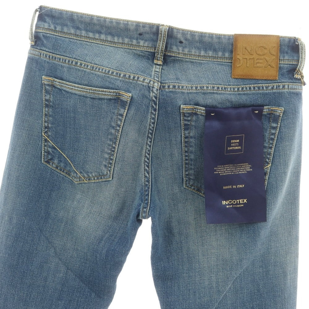【新品】インコテックス ブルーディヴィジョン INCOTEX BLUE DIVISION ストレッチ タイトテーパードデニムパンツ ジーンズ ブルー【 30 】【 状態ランクN 】【 メンズ 】