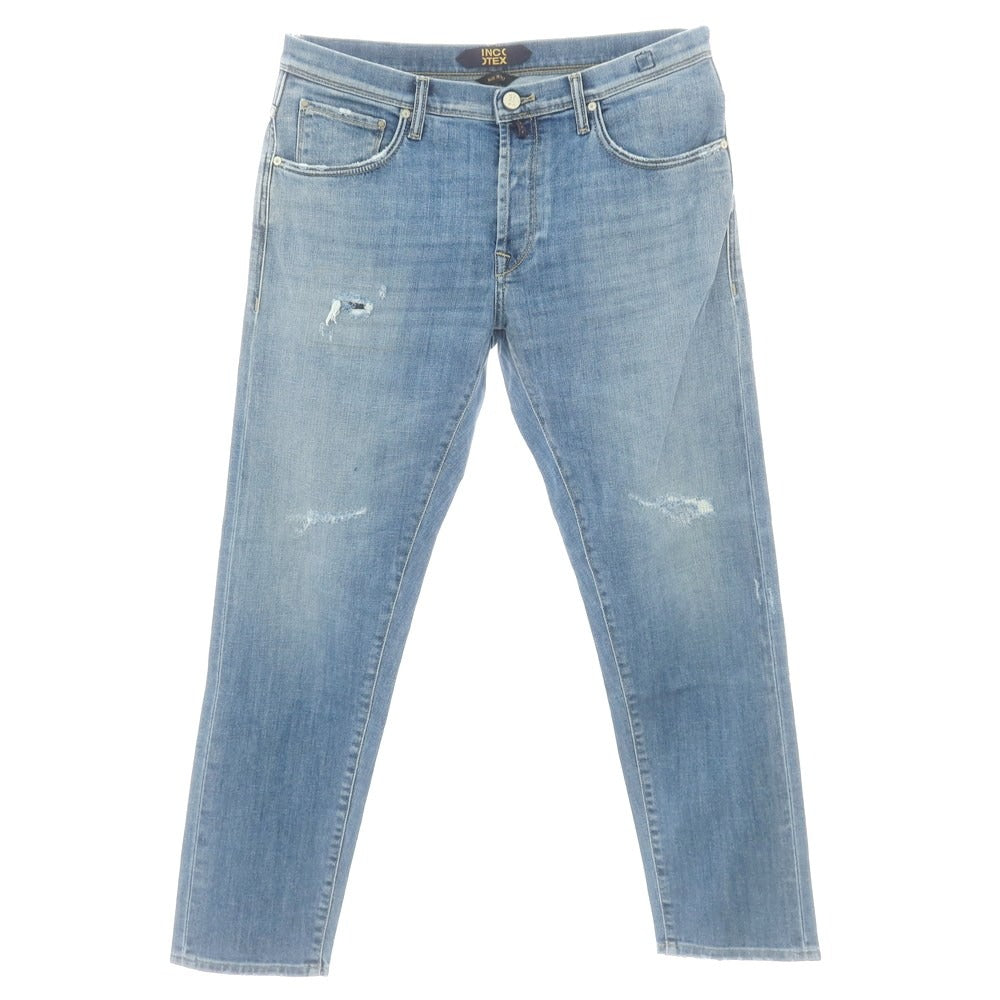 【新品アウトレット】インコテックス ブルーディヴィジョン INCOTEX BLUE DIVISION ストレッチ タイトテーパードデニムパンツ ジーンズ ブルー【 33 】【 状態ランクN- 】【 メンズ 】