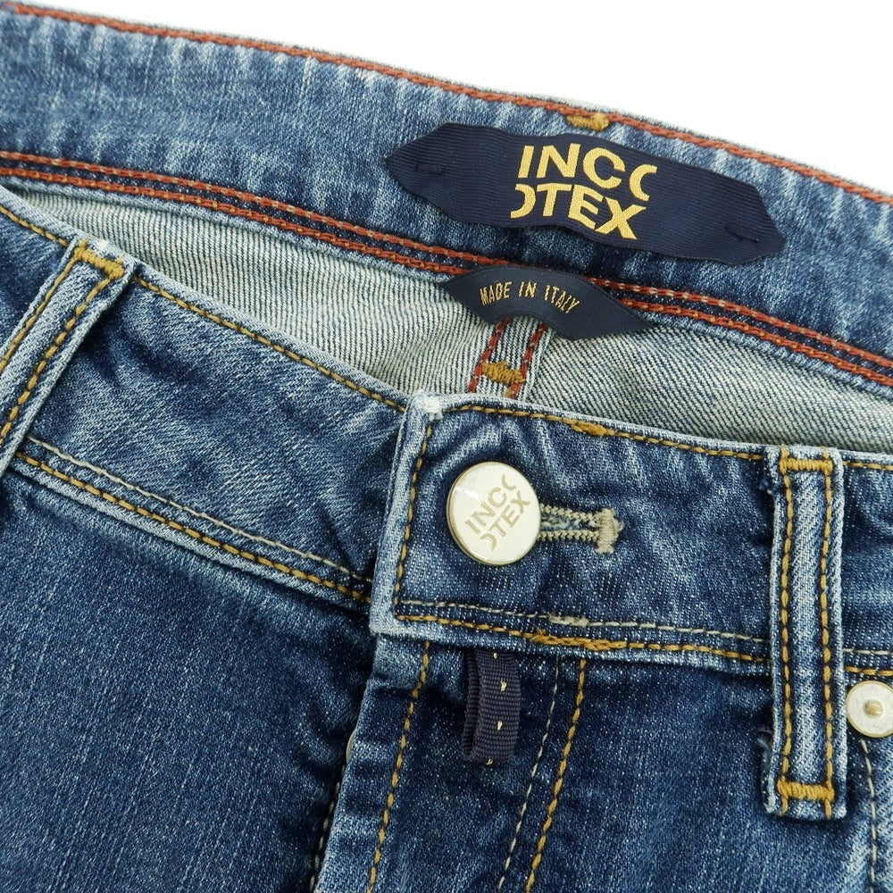 【新品アウトレット】インコテックス ブルーディヴィジョン INCOTEX BLUE DIVISION ストレッチ タイトテーパードデニムパンツ ブルー【 33 】【 状態ランクN- 】【 メンズ 】