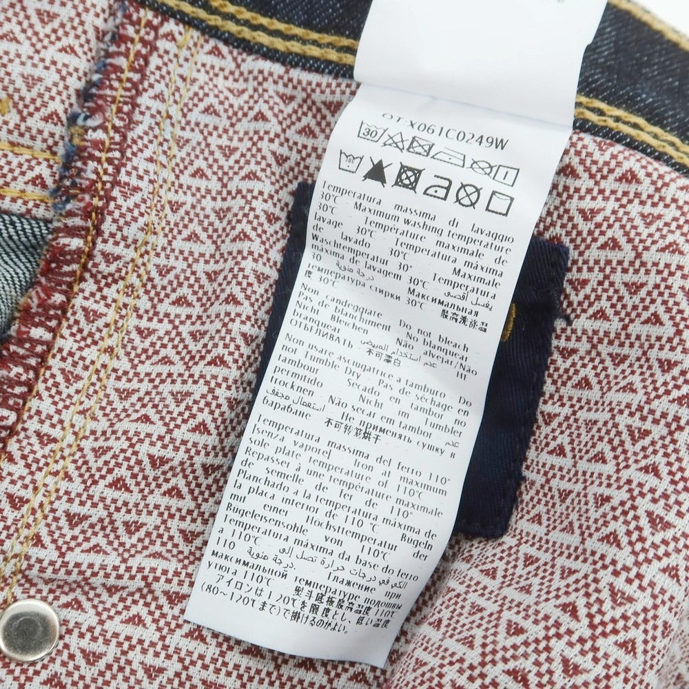 【新品アウトレット】インコテックス ブルーディヴィジョン INCOTEX BLUE DIVISION ワンプリーツ ストレッチ タイトテーパードデニムパンツ ネイビー【 33 】【 状態ランクN- 】【 メンズ 】