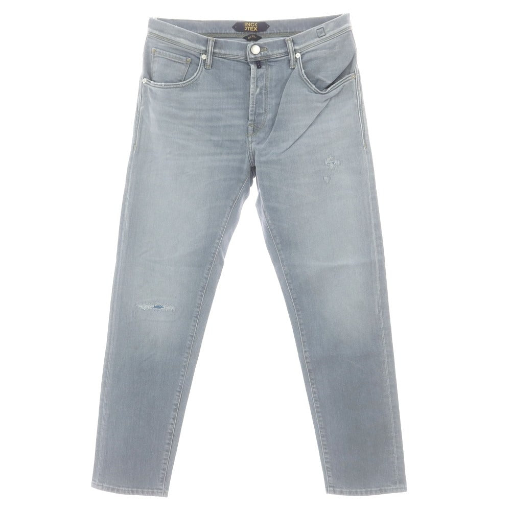 【新品】インコテックス ブルーディヴィジョン INCOTEX BLUE DIVISION ストレッチ タイトテーパードデニムパンツ ライトクールグレー【 33 】【 状態ランクN 】【 メンズ 】