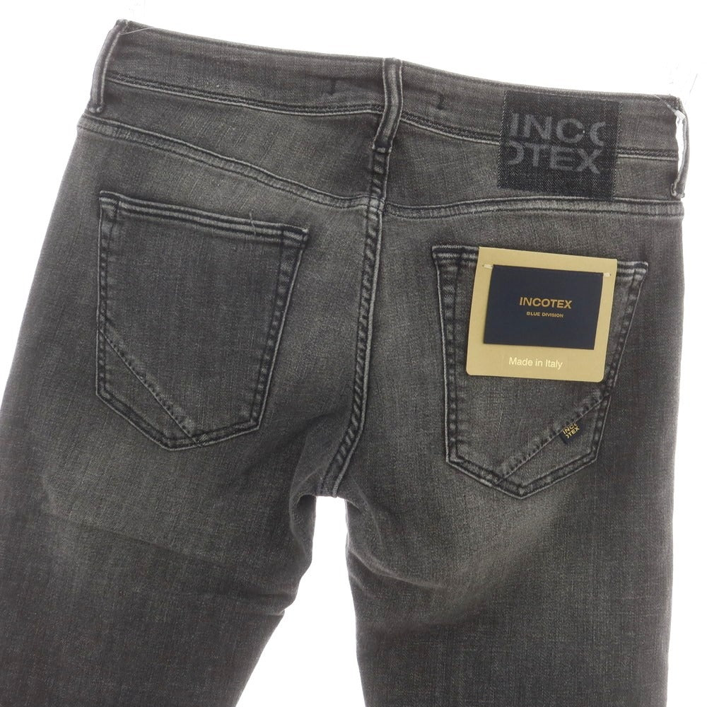 【新品】インコテックス ブルーディヴィジョン INCOTEX BLUE DIVISION ストレッチ タイトテーパードデニムパンツ ダークグレー【 29 】【 状態ランクN 】【 メンズ 】