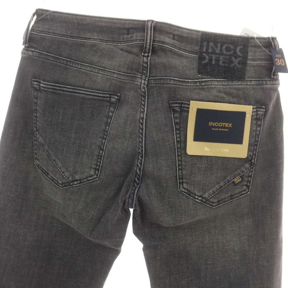 【新品】インコテックス ブルーディヴィジョン INCOTEX BLUE DIVISION ストレッチ タイトテーパードデニムパンツ ダークグレー【 30 】【 状態ランクN 】【 メンズ 】
