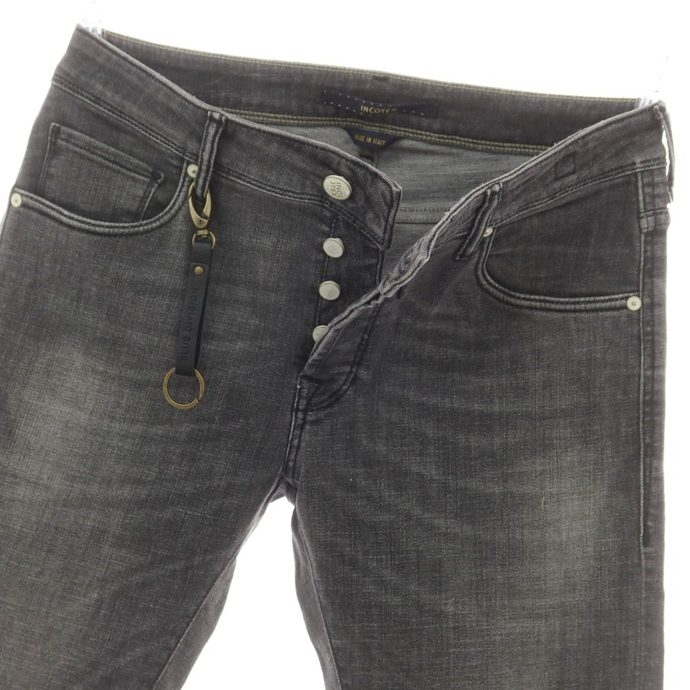 【新品】インコテックス ブルーディヴィジョン INCOTEX BLUE DIVISION ストレッチ タイトテーパードデニムパンツ ダークグレー【 31 】【 状態ランクN 】【 メンズ 】