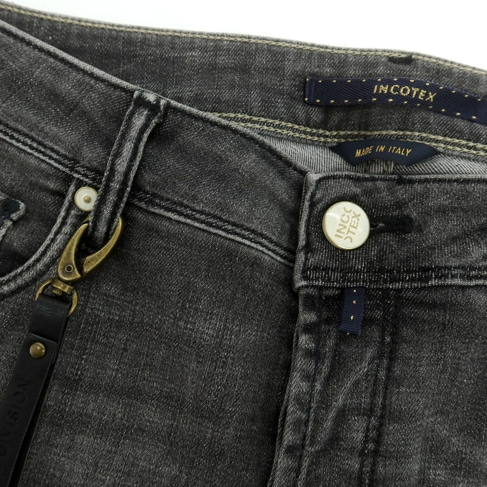 【新品】インコテックス ブルーディヴィジョン INCOTEX BLUE DIVISION ストレッチ タイトテーパードデニムパンツ ダークグレー【 31 】【 状態ランクN 】【 メンズ 】