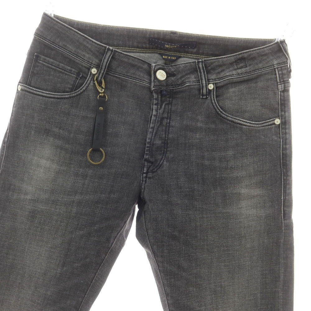 【新品】インコテックス ブルーディヴィジョン INCOTEX BLUE DIVISION ストレッチ タイトテーパードデニムパンツ ダークグレー【 32 】【 状態ランクN 】【 メンズ 】