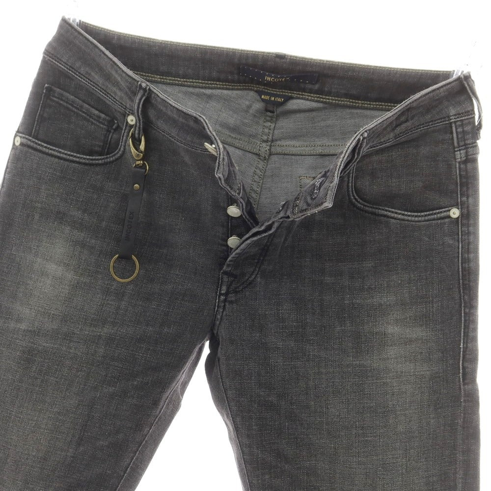 【新品】インコテックス ブルーディヴィジョン INCOTEX BLUE DIVISION ストレッチ タイトテーパードデニムパンツ ダークグレー【 32 】【 状態ランクN 】【 メンズ 】