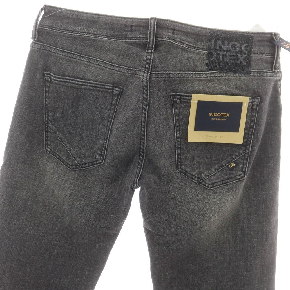 【新品】インコテックス ブルーディヴィジョン INCOTEX BLUE DIVISION ストレッチ タイトテーパードデニムパンツ ダークグレー【 32 】【 状態ランクN 】【 メンズ 】