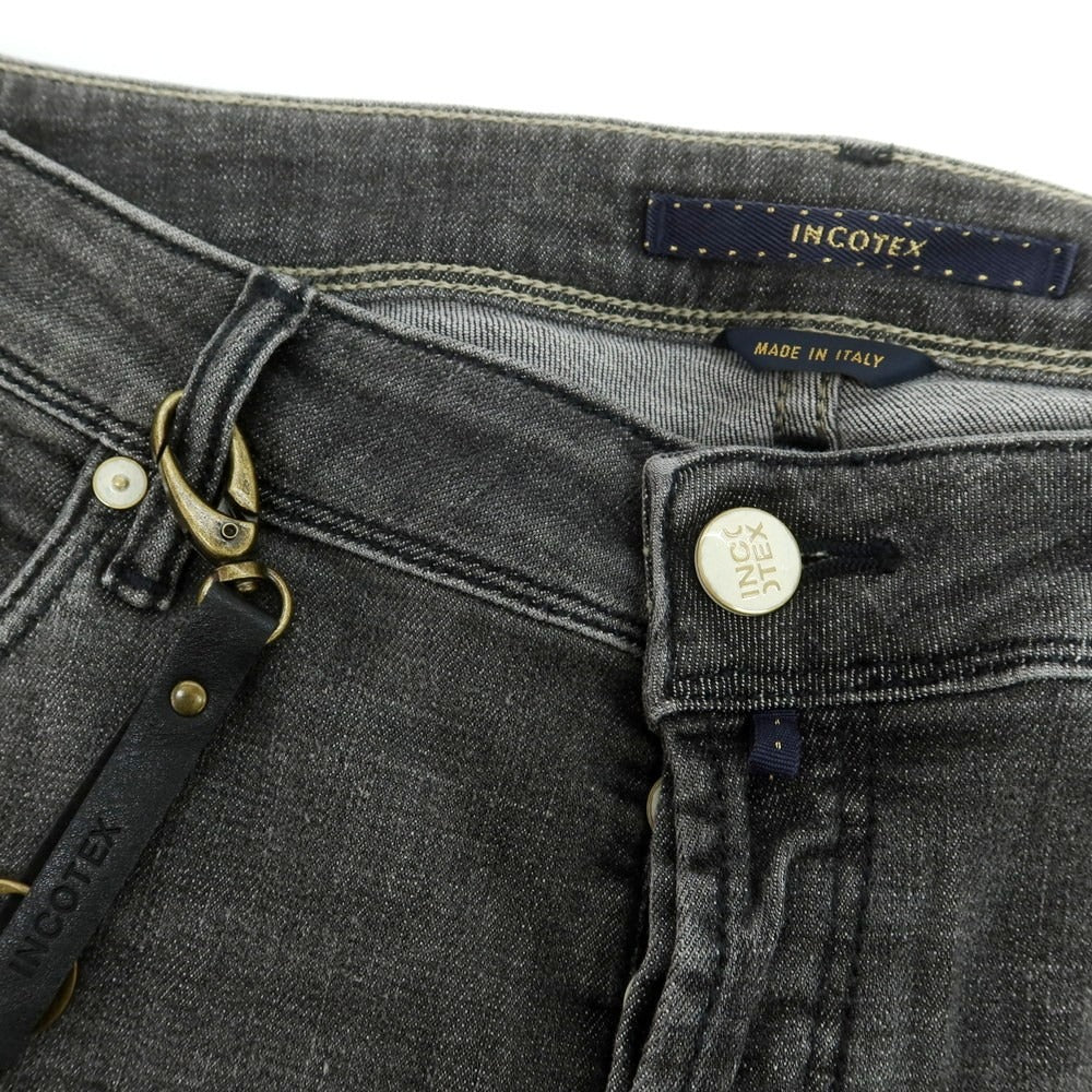 【新品】インコテックス ブルーディヴィジョン INCOTEX BLUE DIVISION ストレッチ タイトテーパードデニムパンツ ダークグレー【 32 】【 状態ランクN 】【 メンズ 】