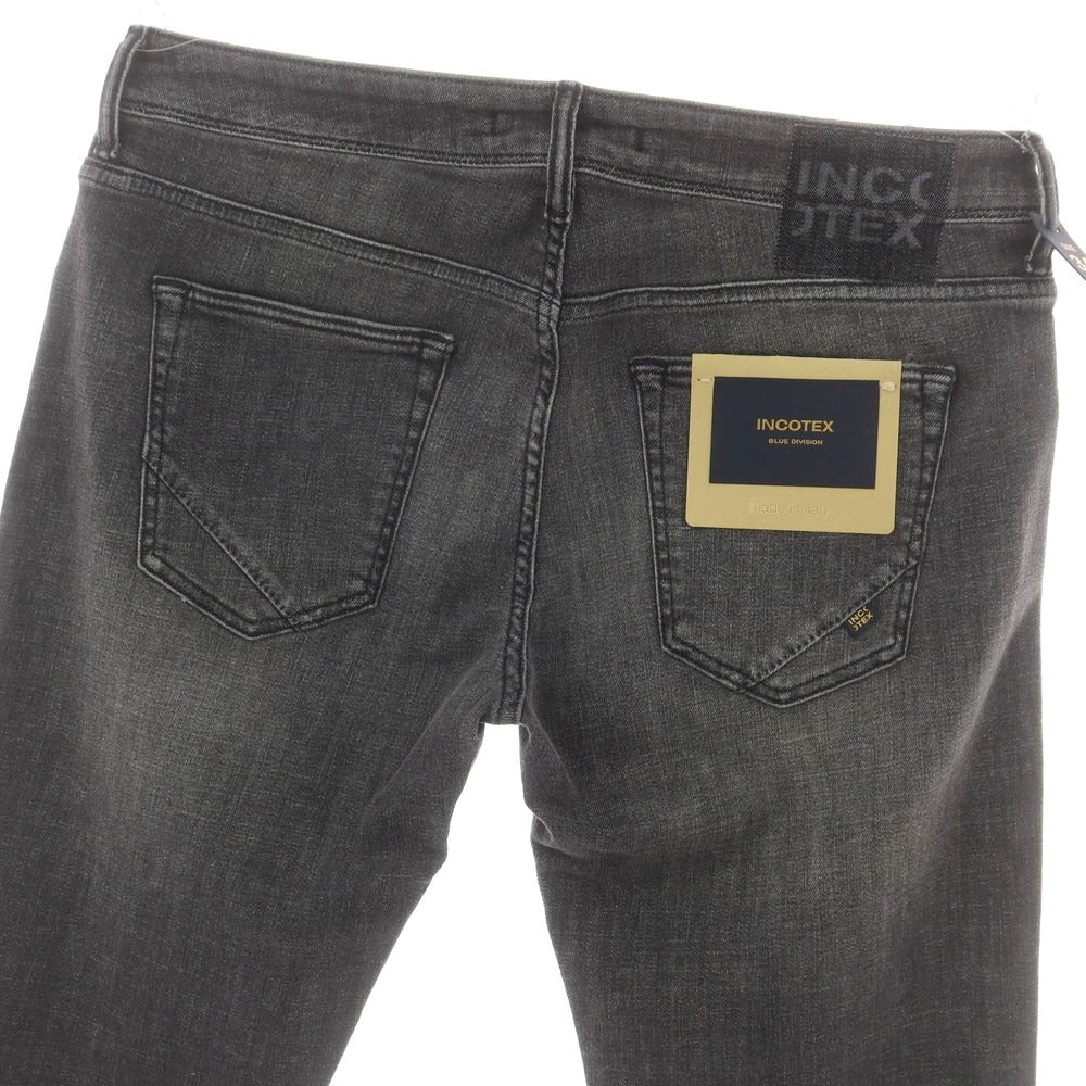 【新品】インコテックス ブルーディヴィジョン INCOTEX BLUE DIVISION ストレッチ タイトテーパードデニムパンツ ダークグレー【 34 】【 状態ランクN 】【 メンズ 】