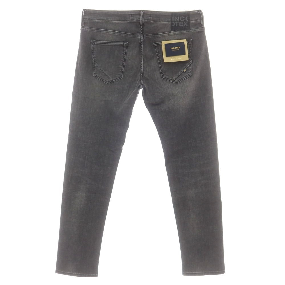 【新品】インコテックス ブルーディヴィジョン INCOTEX BLUE DIVISION ストレッチ タイトテーパードデニムパンツ ダークグレー【 36 】【 状態ランクN 】【 メンズ 】
