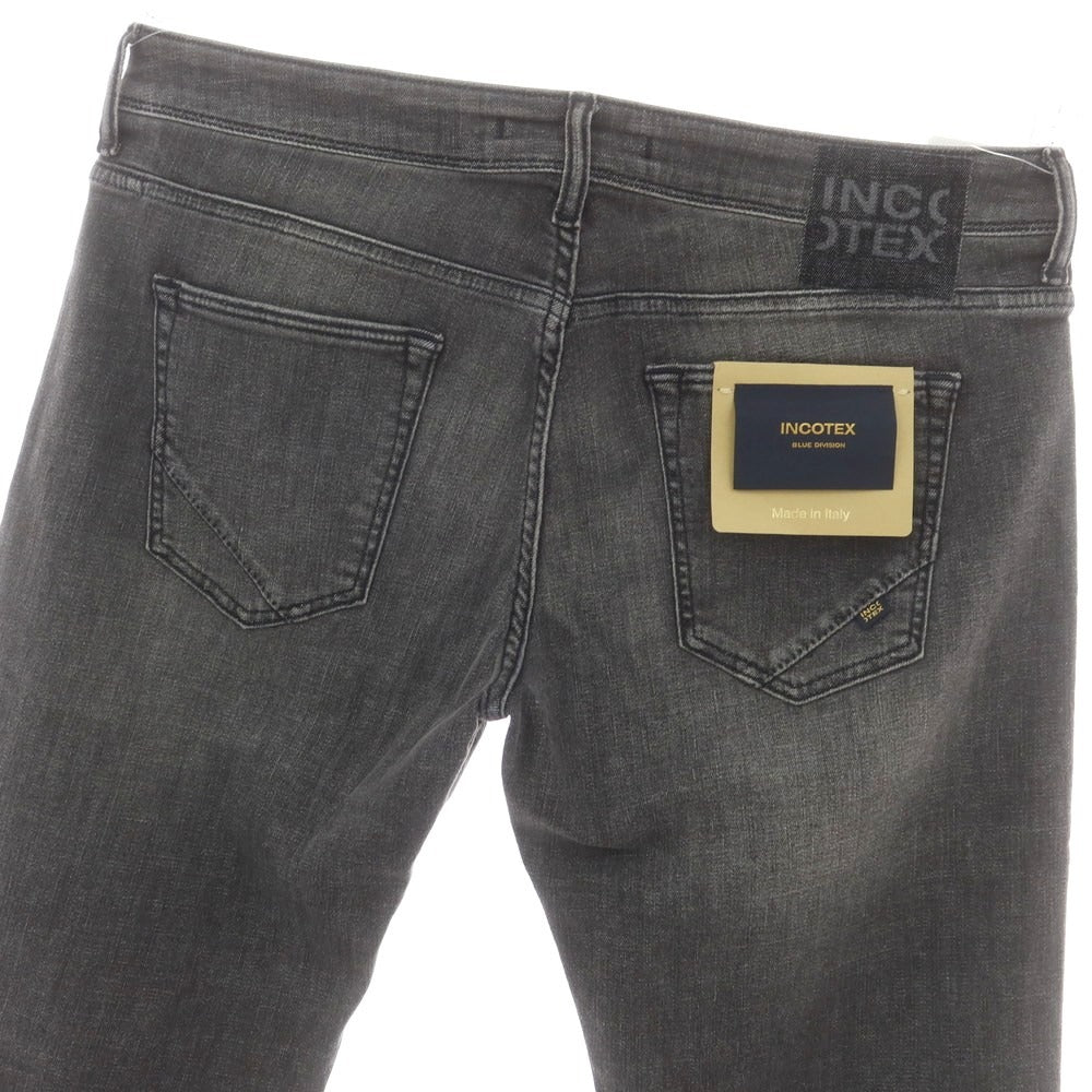 【新品】インコテックス ブルーディヴィジョン INCOTEX BLUE DIVISION ストレッチ タイトテーパードデニムパンツ ダークグレー【 36 】【 状態ランクN 】【 メンズ 】