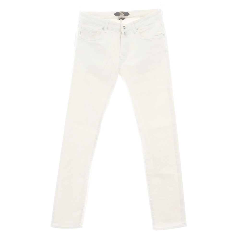 【新品】インコテックス ブルーディヴィジョン INCOTEX BLUE DIVISION ストレッチ タイトテーパードデニムパンツ オフホワイト【 33 】【 状態ランクN 】【 メンズ 】