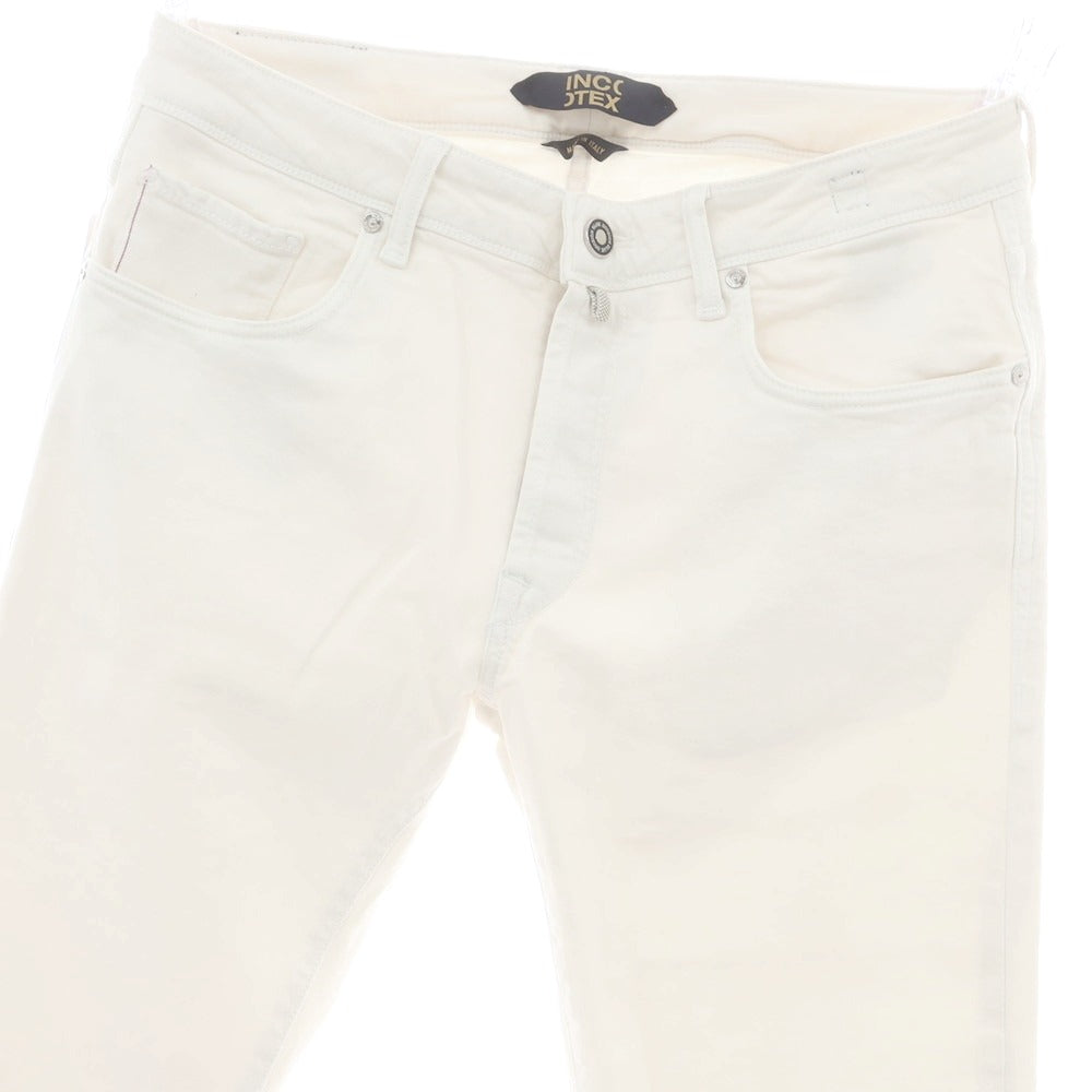 【新品】インコテックス ブルーディヴィジョン INCOTEX BLUE DIVISION ストレッチ タイトテーパードデニムパンツ オフホワイト【 33 】【 状態ランクN 】【 メンズ 】