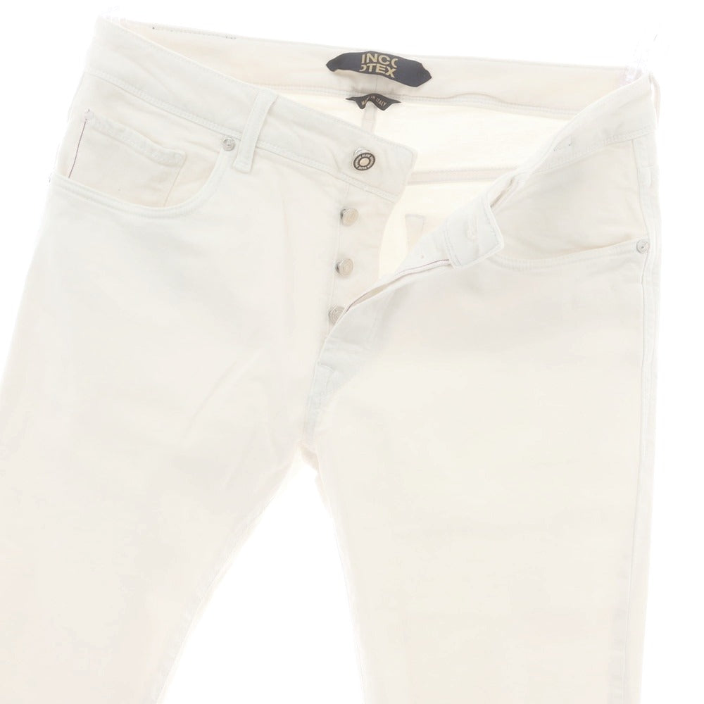 【新品】インコテックス ブルーディヴィジョン INCOTEX BLUE DIVISION ストレッチ タイトテーパードデニムパンツ オフホワイト【 33 】【 状態ランクN 】【 メンズ 】