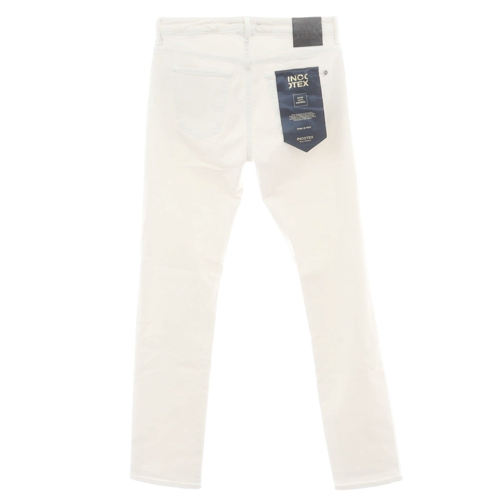 【新品】インコテックス ブルーディヴィジョン INCOTEX BLUE DIVISION ストレッチ タイトテーパードデニムパンツ オフホワイト【 33 】【 状態ランクN 】【 メンズ 】