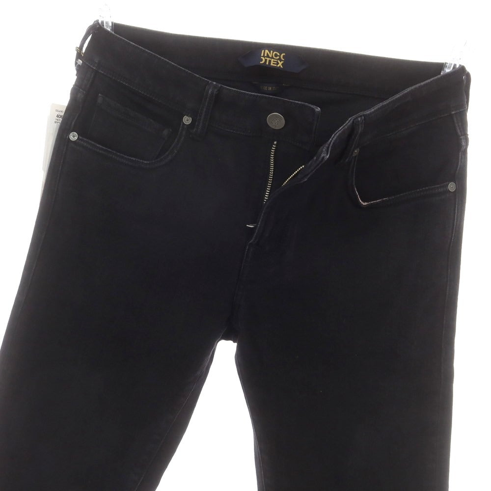 【新品】インコテックス ブルーディヴィジョン INCOTEX BLUE DIVISION ストレッチ タイトテーパードデニムパンツ ブラック【 30 】【 状態ランクN 】【 メンズ 】