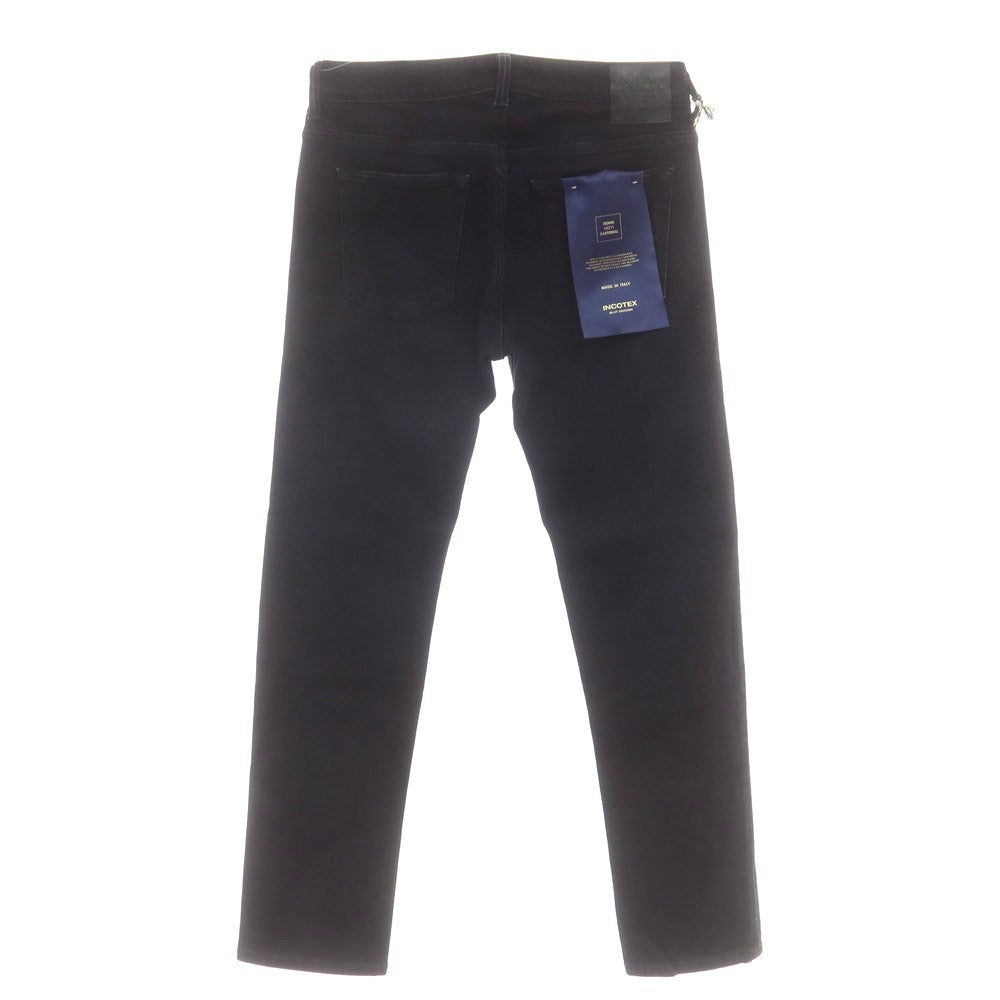 【新品】インコテックス ブルーディヴィジョン INCOTEX BLUE DIVISION ストレッチ タイトテーパードデニムパンツ ブラック【 30 】【 状態ランクN 】【 メンズ 】