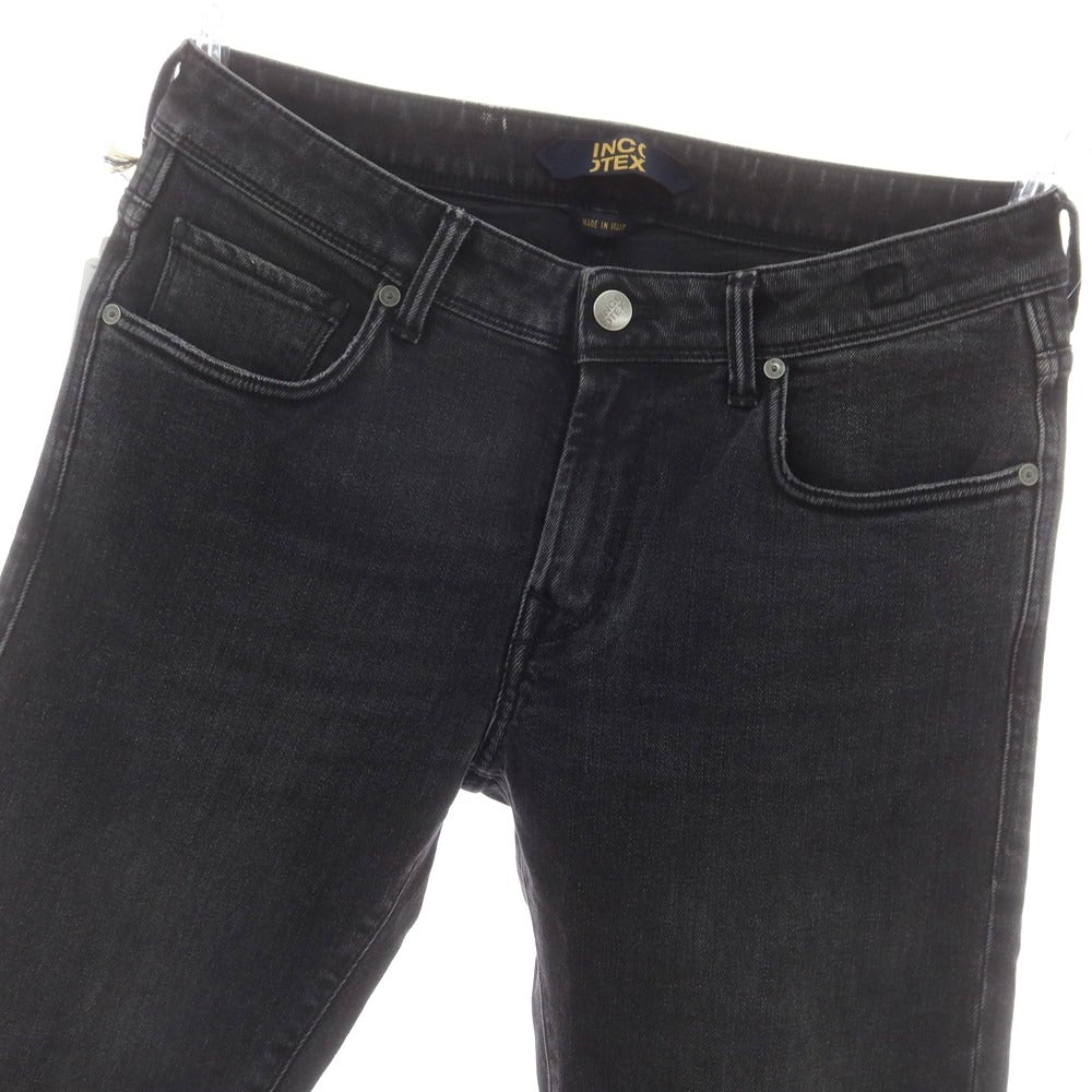 【新品】インコテックス ブルーディヴィジョン INCOTEX BLUE DIVISION ストレッチ タイトテーパードデニムパンツ ブラック(チャコールグレー)【 31 】【 状態ランクN 】【 メンズ 】
