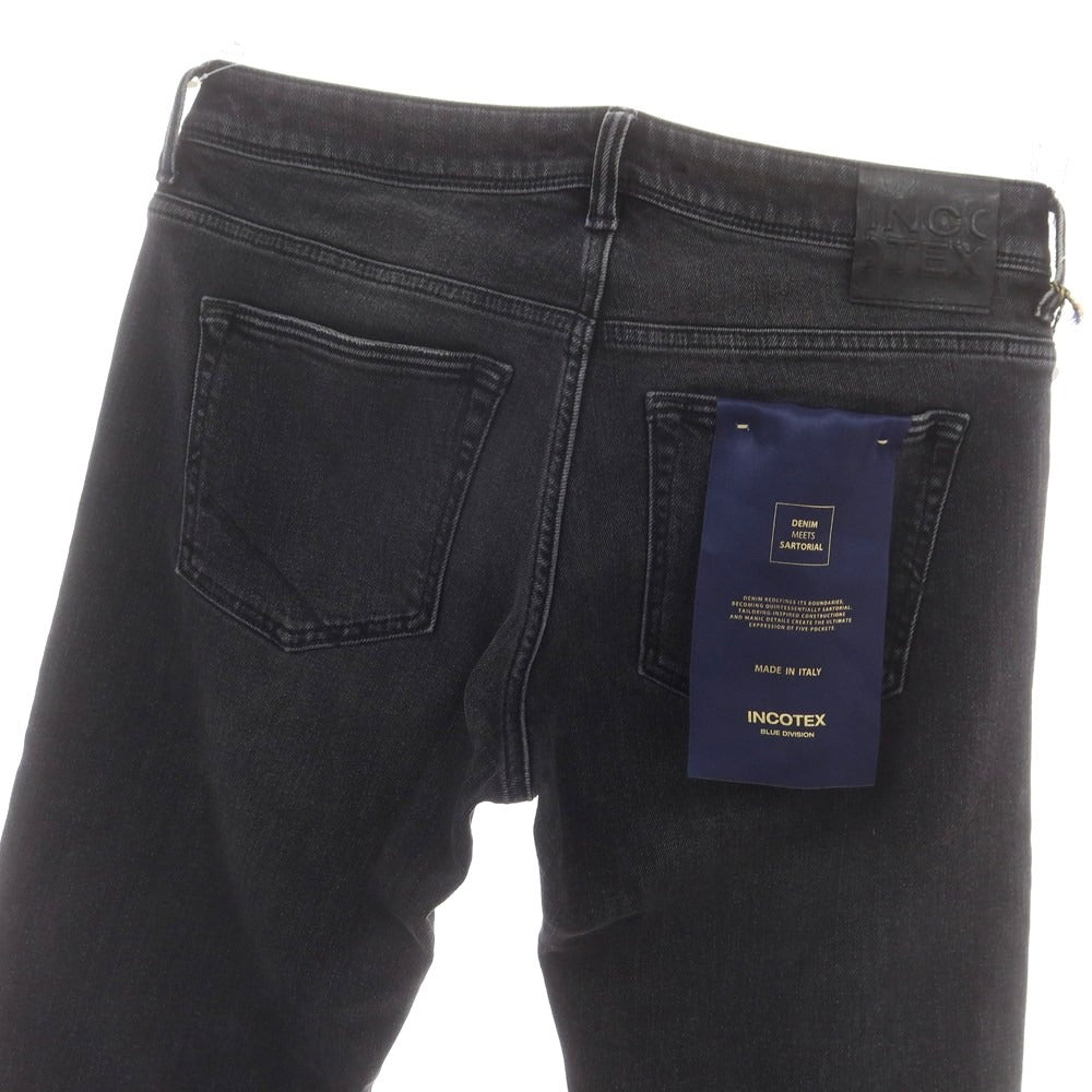 【新品】インコテックス ブルーディヴィジョン INCOTEX BLUE DIVISION ストレッチ タイトテーパードデニムパンツ ブラック(チャコールグレー)【 31 】【 状態ランクN 】【 メンズ 】
