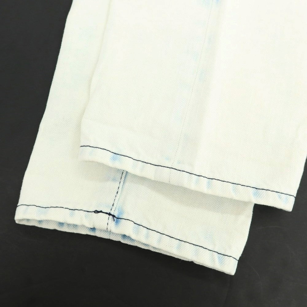 【新品】インコテックス ブルーディヴィジョン INCOTEX BLUE DIVISION コットンリネン デニムパンツ ジーンズ ホワイトブルー【 33 】【 状態ランクN 】【 メンズ 】