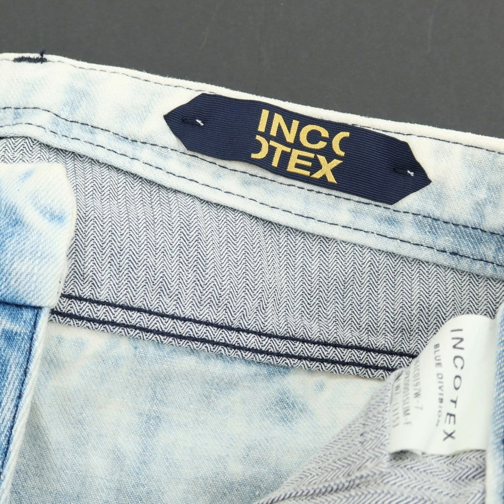 【新品】インコテックス ブルーディヴィジョン INCOTEX BLUE DIVISION コットンリネン デニムパンツ ジーンズ ホワイトブルー【 33 】【 状態ランクN 】【 メンズ 】