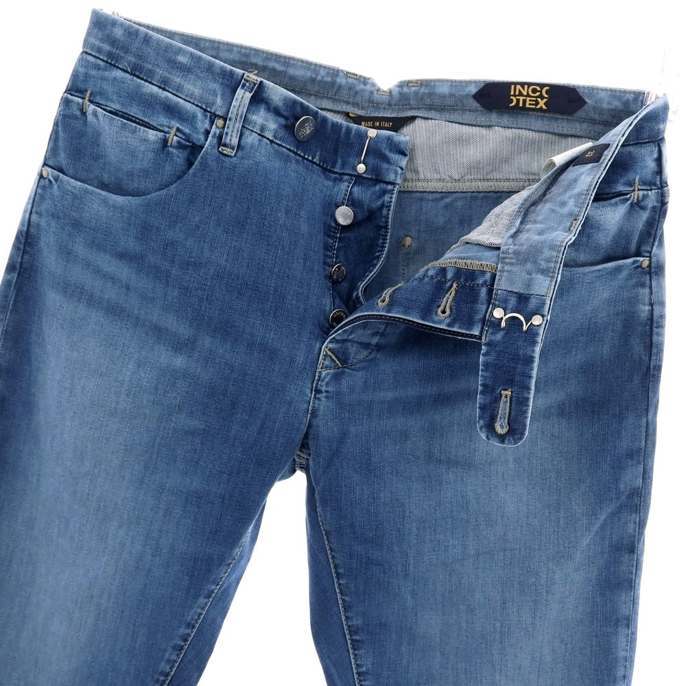 【新品】インコテックス ブルーディヴィジョン INCOTEX BLUE DIVISION ストレッチ コットンレーヨンポリエステル デニムパンツ ジーンズ ブルー【 33 】【 状態ランクN 】【 メンズ 】