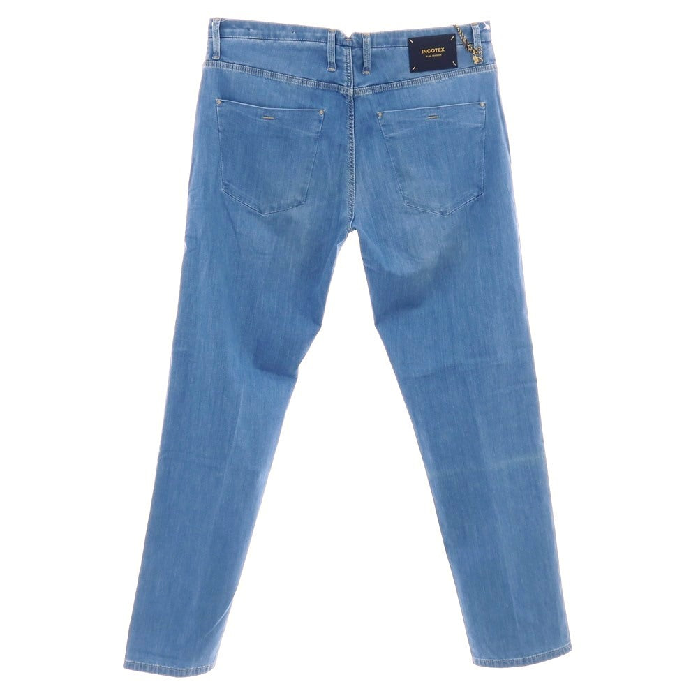 【新品アウトレット】インコテックス ブルーディヴィジョン INCOTEX BLUE DIVISION ストレッチ コットンレーヨンポリエステル デニムパンツ ジーンズ ライトブルー【 34 】【 状態ランクN- 】【 メンズ 】
