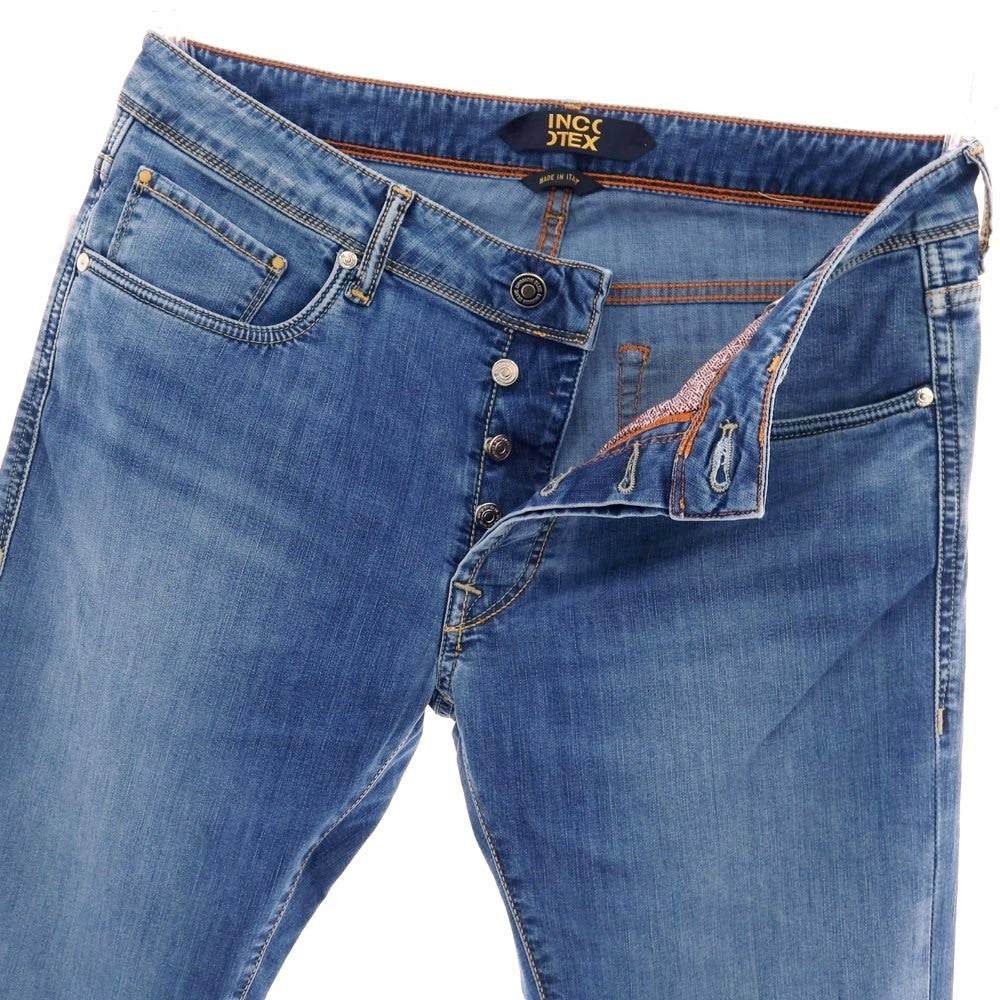 【新品アウトレット】インコテックス ブルーディヴィジョン INCOTEX BLUE DIVISION ストレッチ コットンレーヨンポリエステル デニムパンツ ジーンズ ブルー【 33 】【 状態ランクN- 】【 メンズ 】