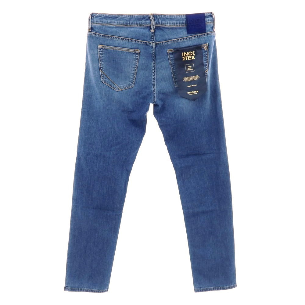 【新品アウトレット】インコテックス ブルーディヴィジョン INCOTEX BLUE DIVISION ストレッチ コットンレーヨンポリエステル デニムパンツ ジーンズ ブルー【 33 】【 状態ランクN- 】【 メンズ 】