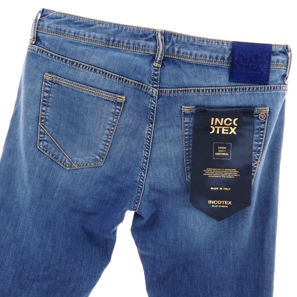 【新品アウトレット】インコテックス ブルーディヴィジョン INCOTEX BLUE DIVISION ストレッチ コットンレーヨンポリエステル デニムパンツ ジーンズ ブルー【 33 】【 状態ランクN- 】【 メンズ 】
