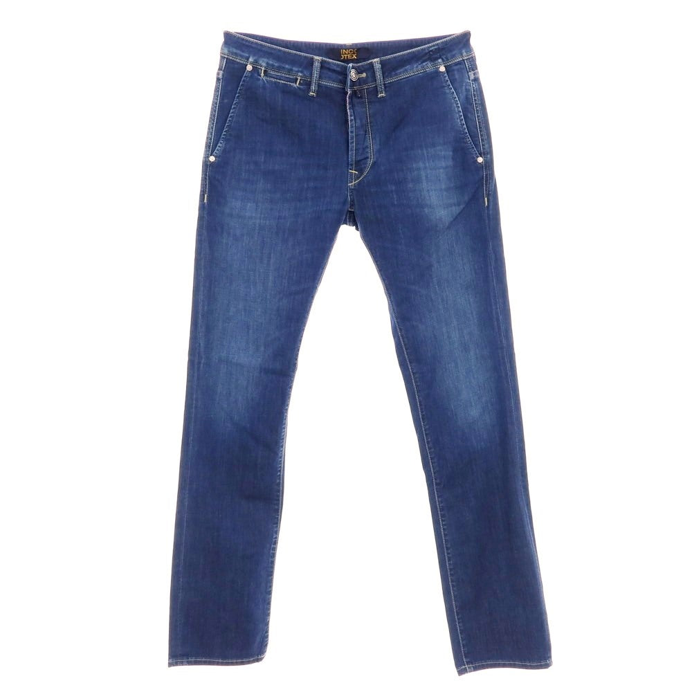 【新品アウトレット】インコテックス ブルーディヴィジョン INCOTEX BLUE DIVISION ストレッチ コットンレーヨンポリエステル デニムパンツ ジーンズ ネイビー【 33 】【 状態ランクN- 】【 メンズ 】