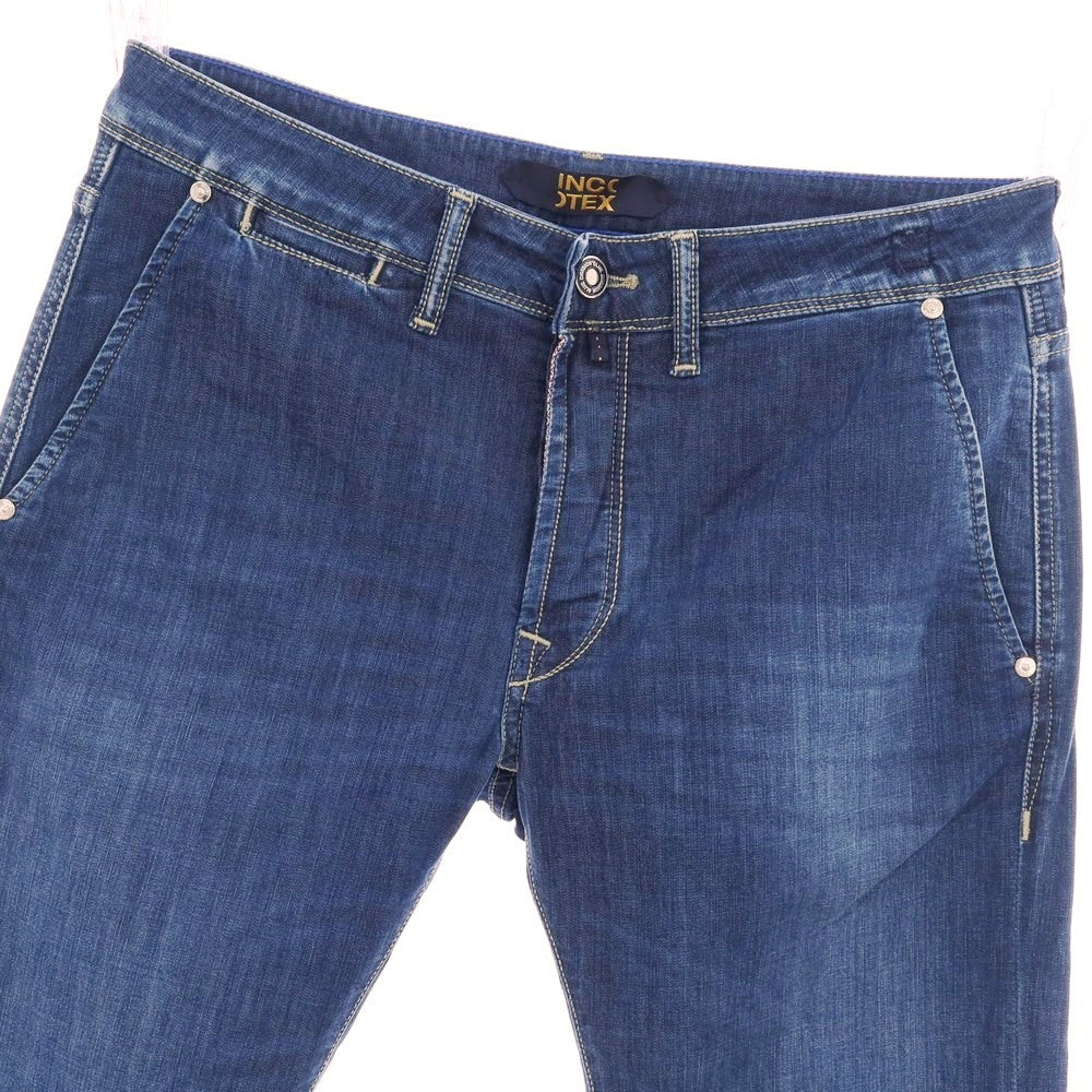 【新品アウトレット】インコテックス ブルーディヴィジョン INCOTEX BLUE DIVISION ストレッチ コットンレーヨンポリエステル デニムパンツ ジーンズ ネイビー【 33 】【 状態ランクN- 】【 メンズ 】