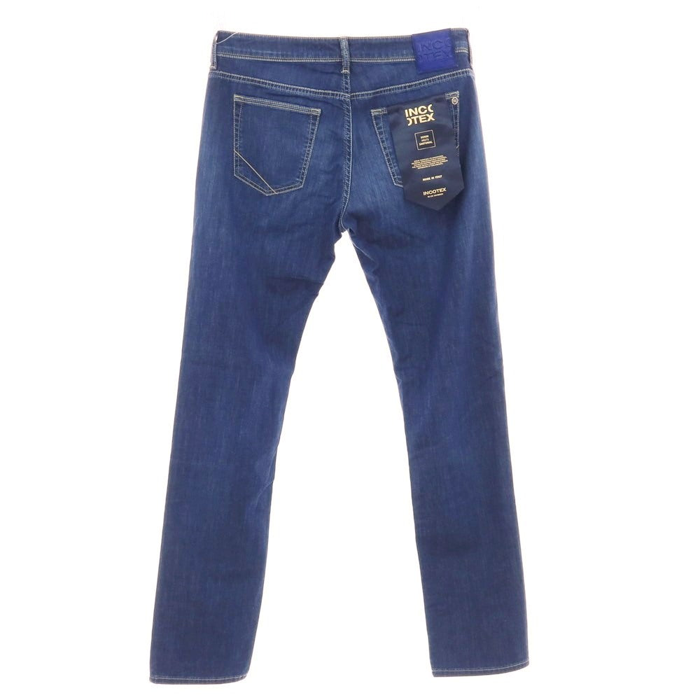 【新品アウトレット】インコテックス ブルーディヴィジョン INCOTEX BLUE DIVISION ストレッチ コットンレーヨンポリエステル デニムパンツ ジーンズ ネイビー【 33 】【 状態ランクN- 】【 メンズ 】
