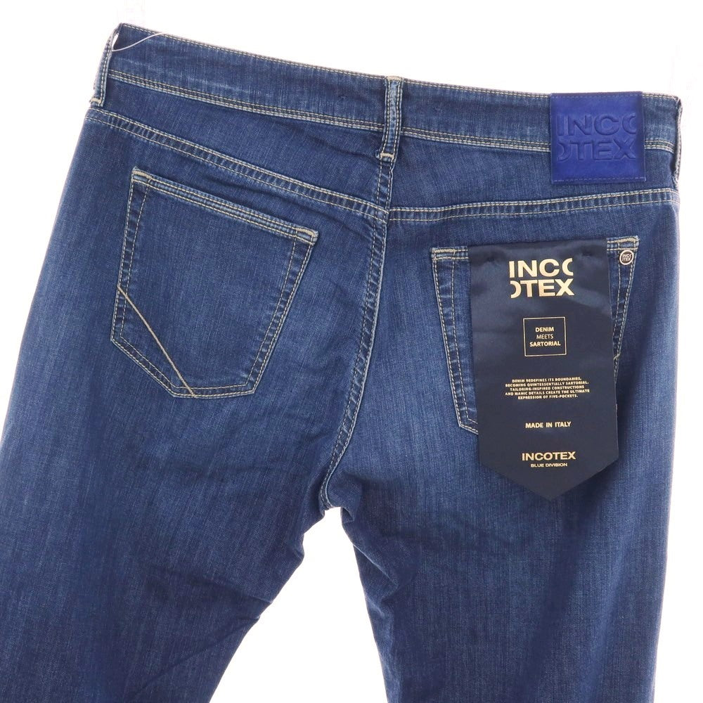 【新品アウトレット】インコテックス ブルーディヴィジョン INCOTEX BLUE DIVISION ストレッチ コットンレーヨンポリエステル デニムパンツ ジーンズ ネイビー【 33 】【 状態ランクN- 】【 メンズ 】