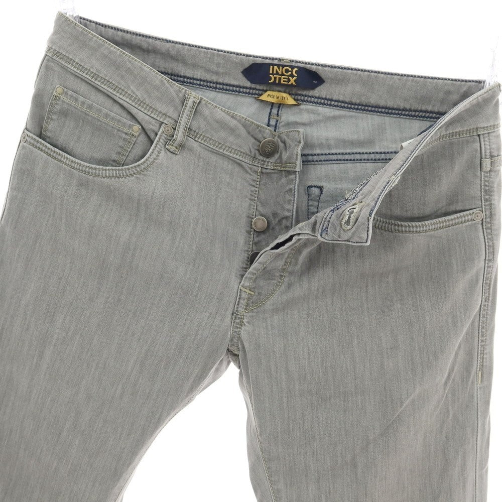 【新品アウトレット】インコテックス ブルーディヴィジョン INCOTEX BLUE DIVISION ストレッチ コットンレーヨンポリエステル デニムパンツ ジーンズ ライトグレー【 33 】【 状態ランクN- 】【 メンズ 】