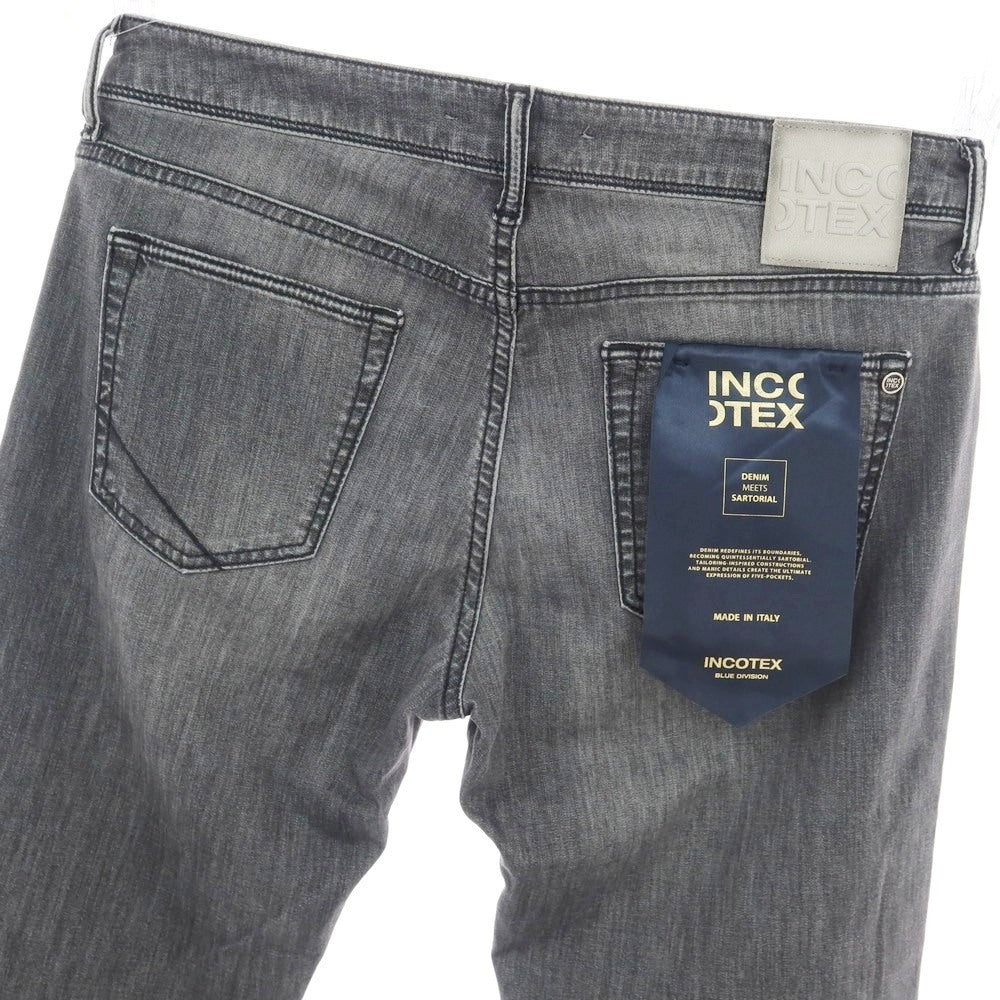 【新品】インコテックス ブルーディヴィジョン INCOTEX BLUE DIVISION ストレッチ コットンレーヨンポリエステル デニムパンツ ジーンズ グレー【 33 】【 状態ランクN 】【 メンズ 】