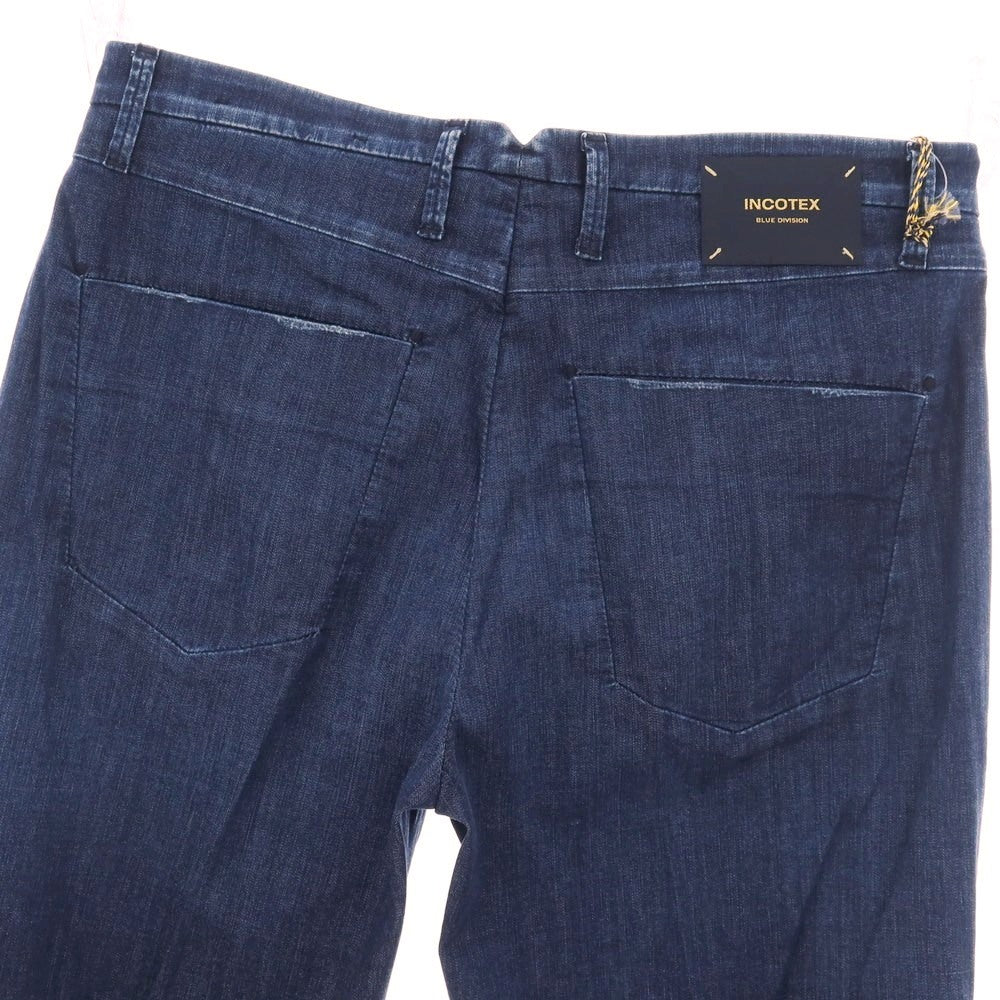 【新品アウトレット】インコテックス ブルーディヴィジョン INCOTEX BLUE DIVISION ストレッチ コットンレーヨンポリエステル デニムパンツ ジーンズ ネイビー【 33 】【 状態ランクN- 】【 メンズ 】