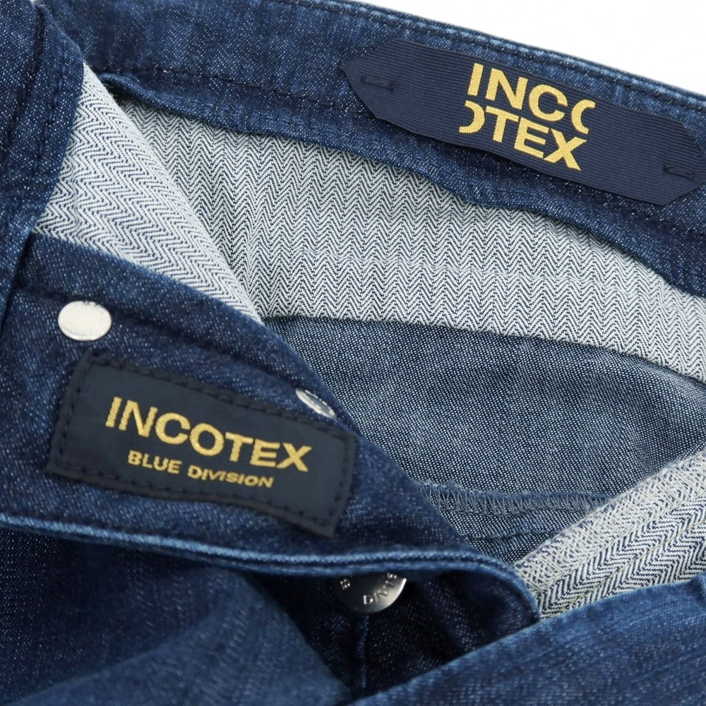 【新品アウトレット】インコテックス ブルーディヴィジョン INCOTEX BLUE DIVISION ストレッチ コットンレーヨンポリエステル デニムパンツ ジーンズ ネイビー【 33 】【 状態ランクN- 】【 メンズ 】