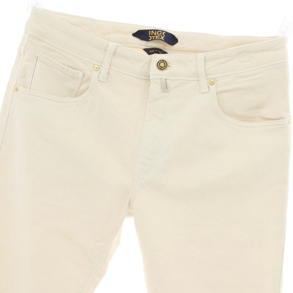 【新品】インコテックス ブルーディヴィジョン INCOTEX BLUE DIVISION ストレッチ コットン 5ポケットパンツ アイボリー【 33 】【 状態ランクN 】【 メンズ 】