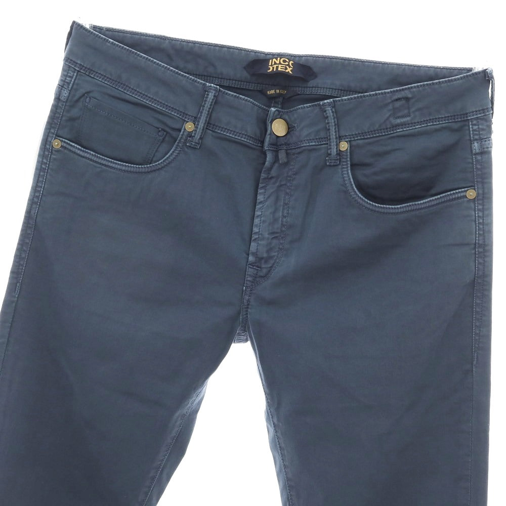 【新品アウトレット】インコテックス ブルーディヴィジョン INCOTEX BLUE DIVISION ストレッチ コットン 5ポケットパンツ ネイビー【 33 】【 状態ランクN- 】【 メンズ 】