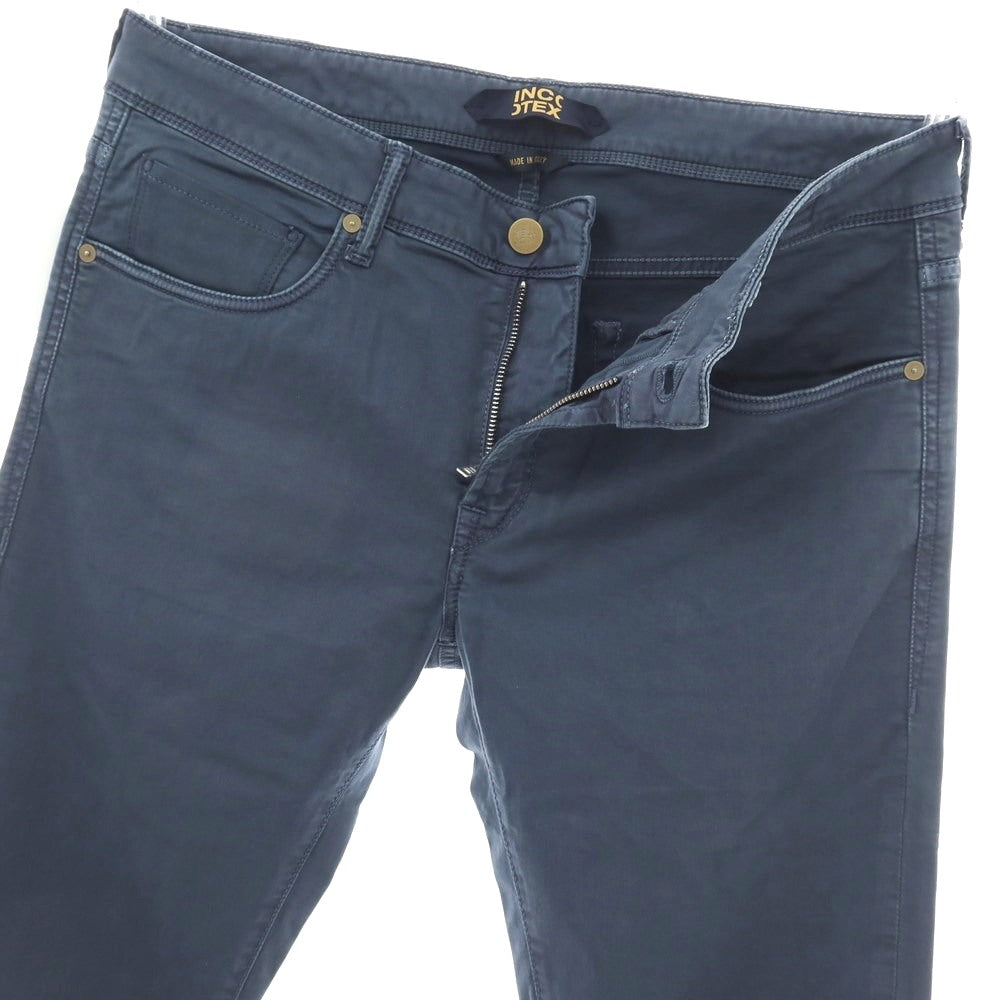 【新品アウトレット】インコテックス ブルーディヴィジョン INCOTEX BLUE DIVISION ストレッチ コットン 5ポケットパンツ ネイビー【 33 】【 状態ランクN- 】【 メンズ 】